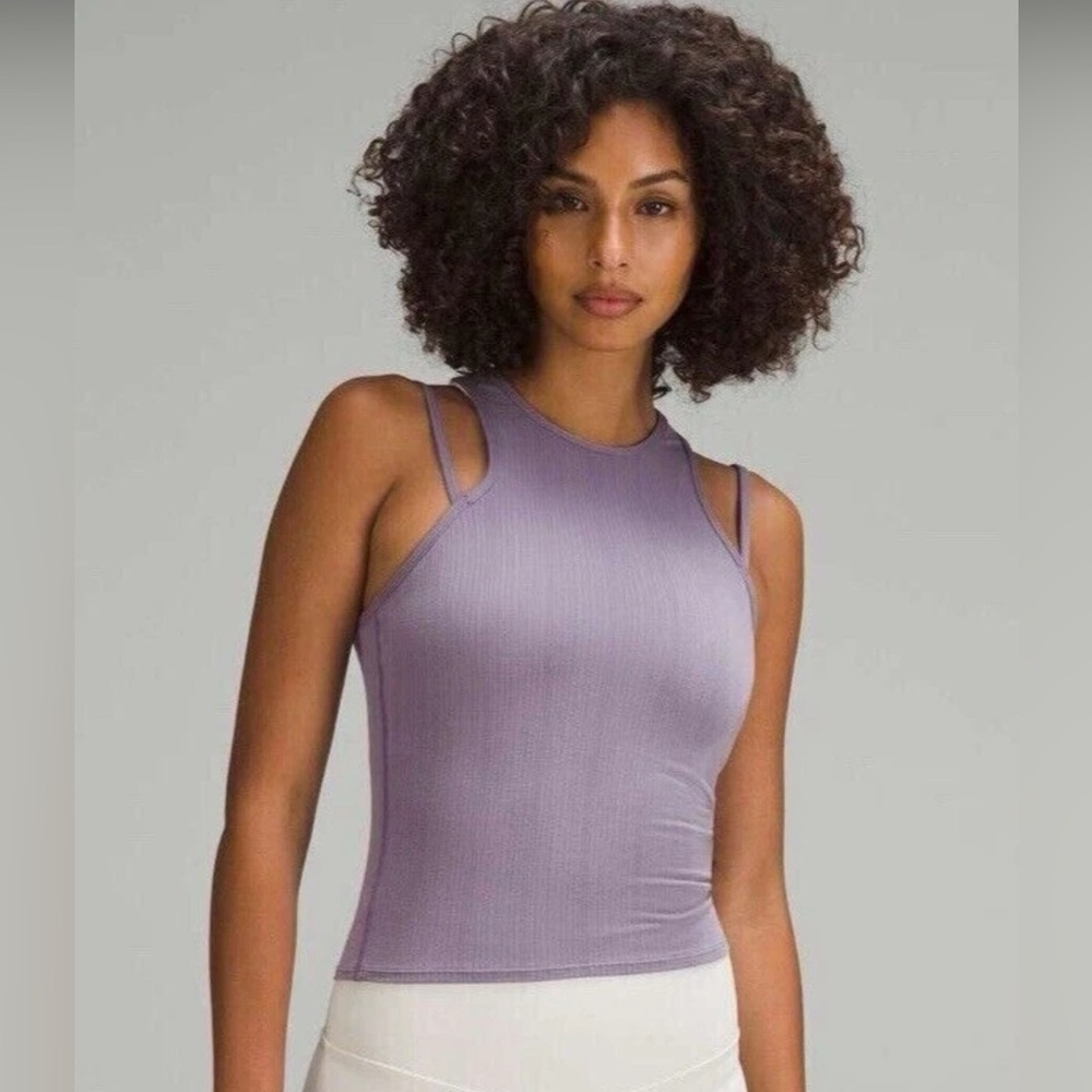 NWT - lululemon athletica Double strap Yoga Tank - 10 Purple ppas